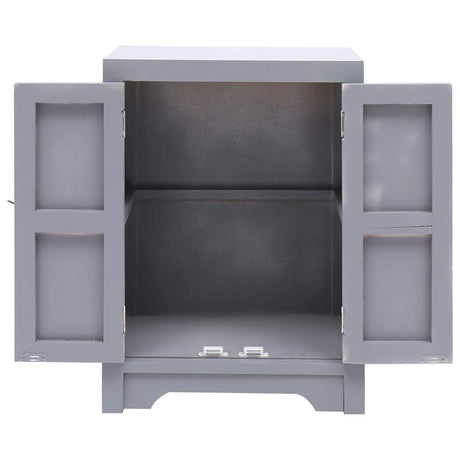 Vidaxl nachtkastje 38x28x52 cm paulowniahout grijs