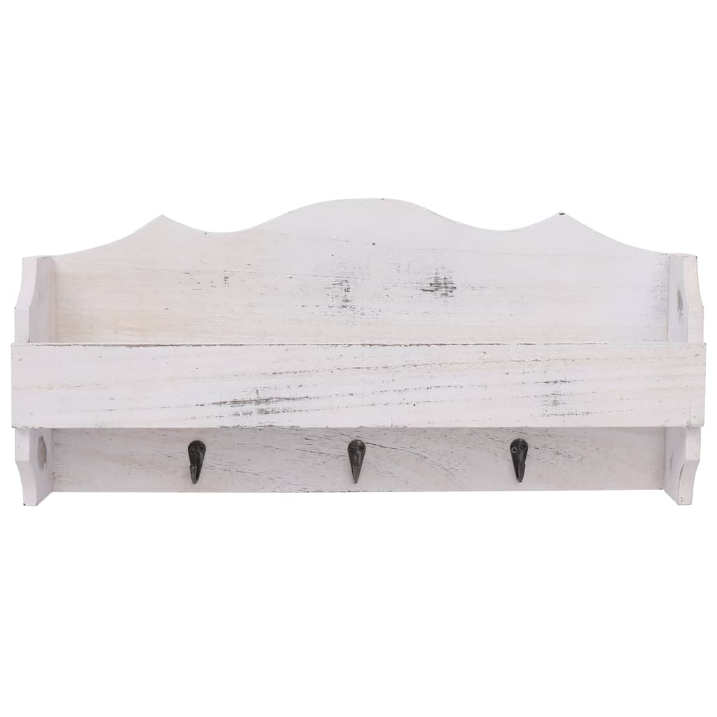Wieszak ścienny Vidaxx 50x10x23 cm, drewno, biały