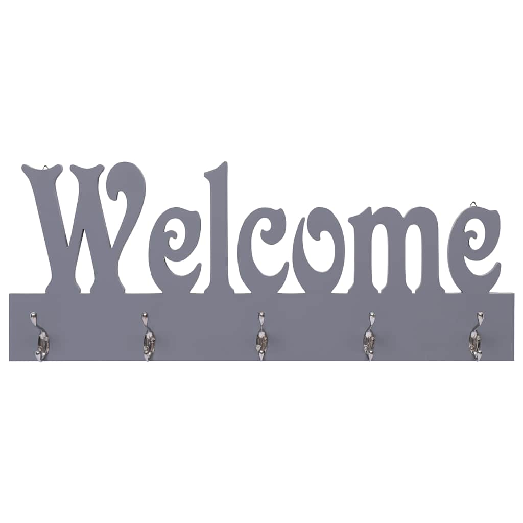 Wieszak ścienny Vidaxx Welcome 74x29,5 cm szary