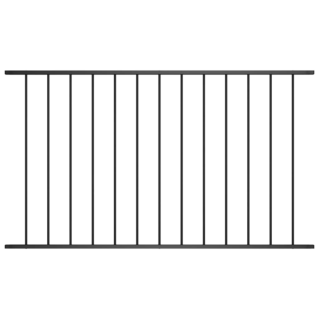 Vidaxl Fence Panel Stael proszkowy 1,7x0,75 m czarny