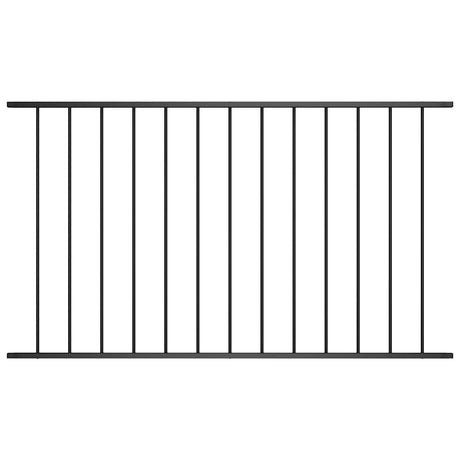 Vidaxl Fence Panel Stael proszkowy 1,7x0,75 m czarny