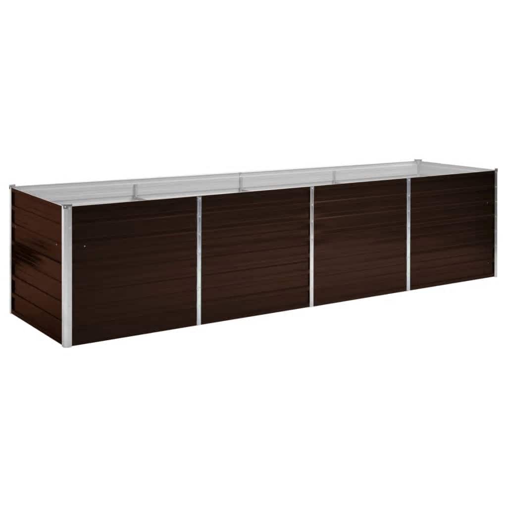 Vidaxl Sadzarka wstawiona 320x80x77 cm ocynkowana stalowa brąz