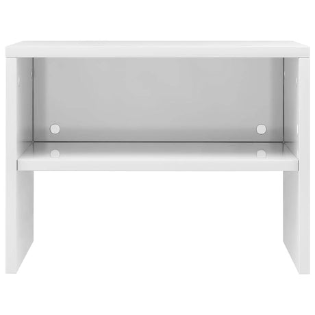 Vidaxl nachtkastje 40x30x30 cm bewerkt hout hoogglans wit