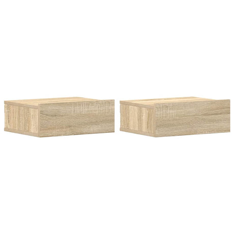 Vidaxl nachtkastjes 2 st 40x30x15 cm bewerkt hout sonoma eikenkleurig