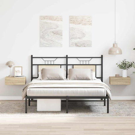 Vidaxl nachtkastjes 2 st 40x30x15 cm bewerkt hout sonoma eikenkleurig