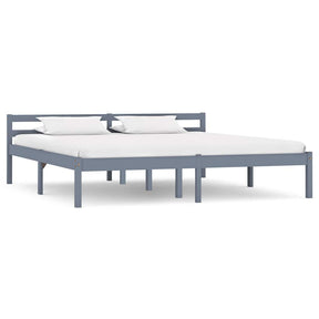 Vidaxl bedframe massief grenenhout grijs 180x200 cm
