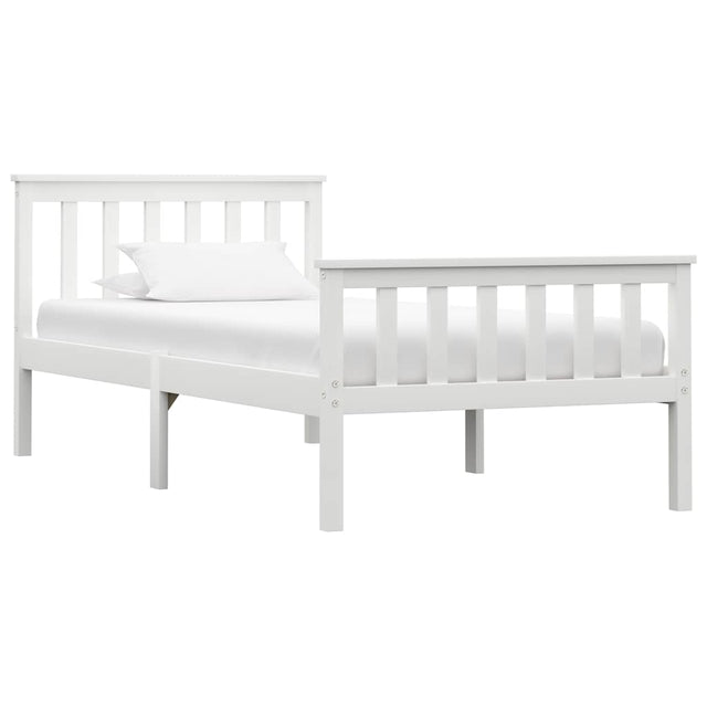 Vidaxl bedframe massief grenenhout wit 100x200 cm