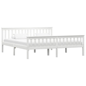 Vidaxl bedframe massief grenenhout wit 180x200 cm