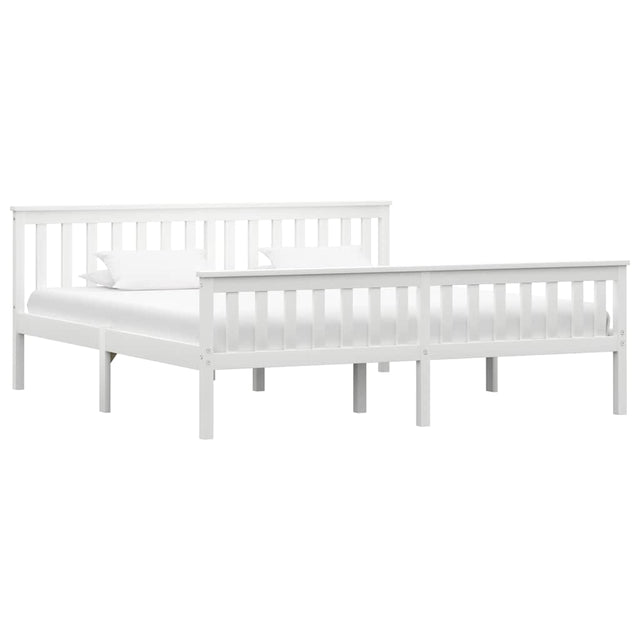 Vidaxl bedframe massief grenenhout wit 180x200 cm