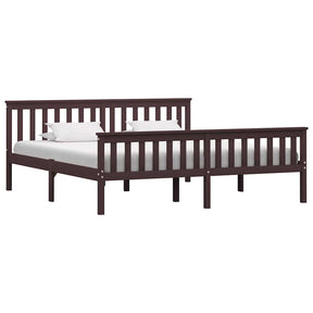 Vidaxl bedframe massief grenenhout donkerbruin 180x200 cm