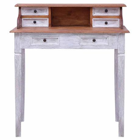 Vidaxl schrijftafel met lades 90x50x101 cm massief mahoniehout