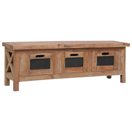 Vidaxl tv-meubel met 3 lades 120x30x40 cm massief mahoniehout
