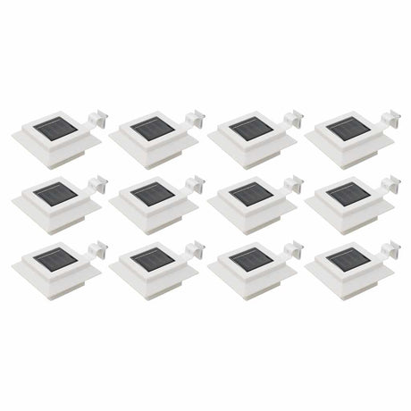 Lampy solarne VidaXL 12 szt. Kwadratowe LED 12 cm białe