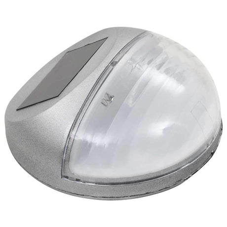VidaXL Solarne kinkiety LED, 24 szt., okrągłe, w kolorze srebrnym