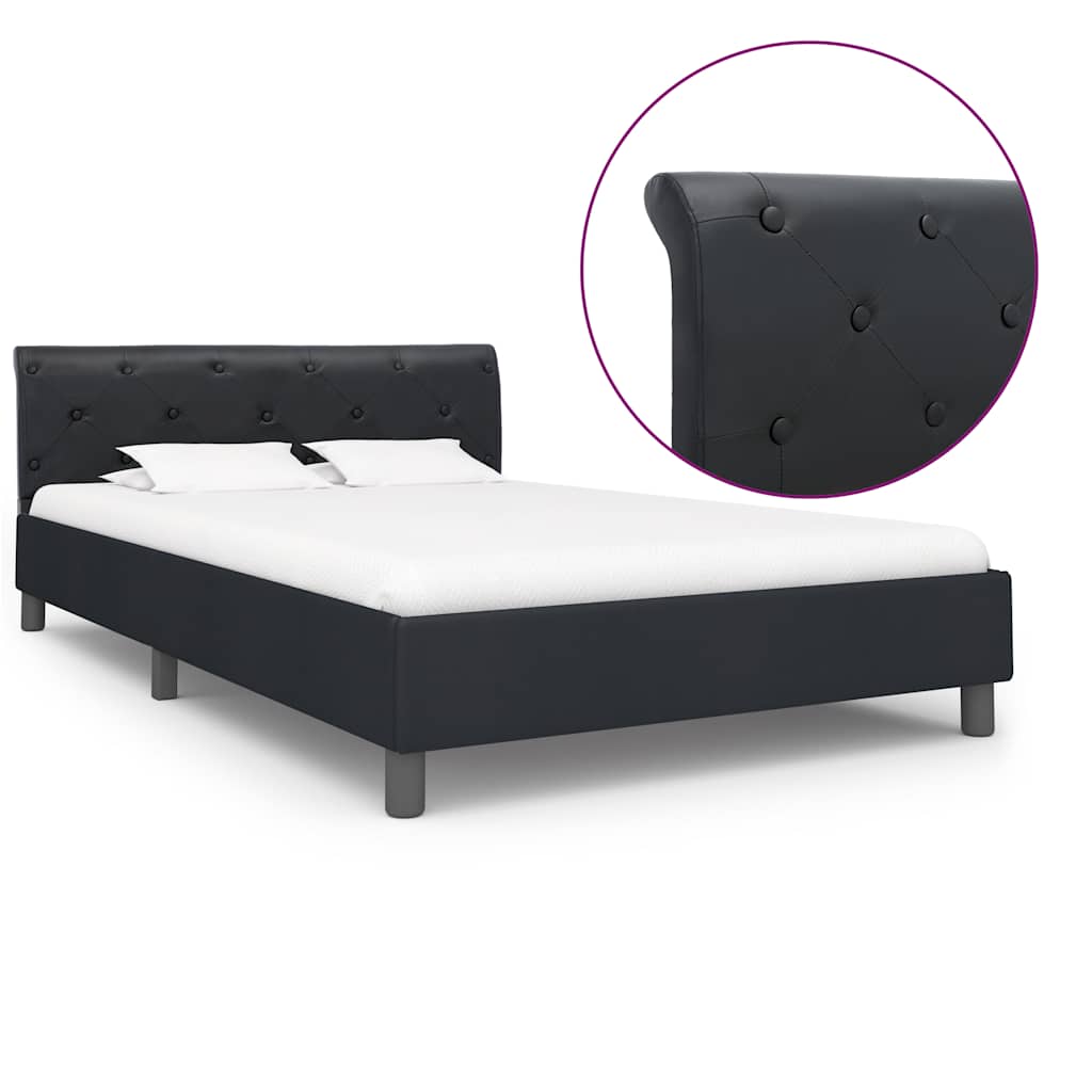 Vidaxl bedframe kunstleer zwart 140x200 cm