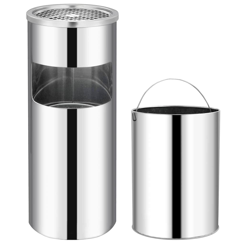 Vidaxl Ashtray Trash Hotel 30 L Stal nierdzewna