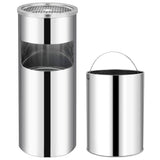 Vidaxl Ashtray Trash Hotel 30 L Stal nierdzewna