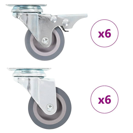 Vidaxxl 12 szt. kół skrętnych 50 mm