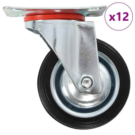 VidaXL 12 szt. Kółka 75 mm