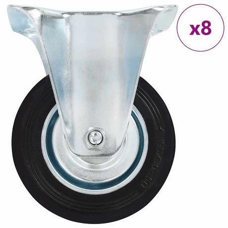 Vidaxl 8 st wielen vast 100 mm
