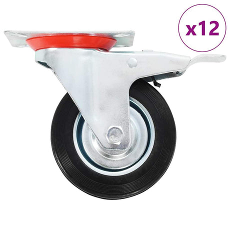Vidaxxl 12 szt. kół skrętnych 100 mm