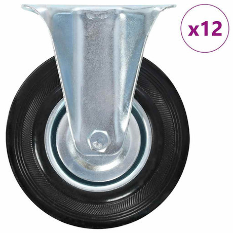 VidaXL 12 szt. Koła stałe 125 mm