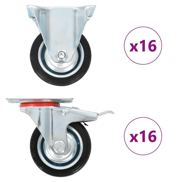 Vidaxl 32 st wielen 75 mm