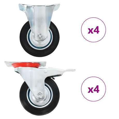 VidaXL 8 szt. Kółka 100 mm