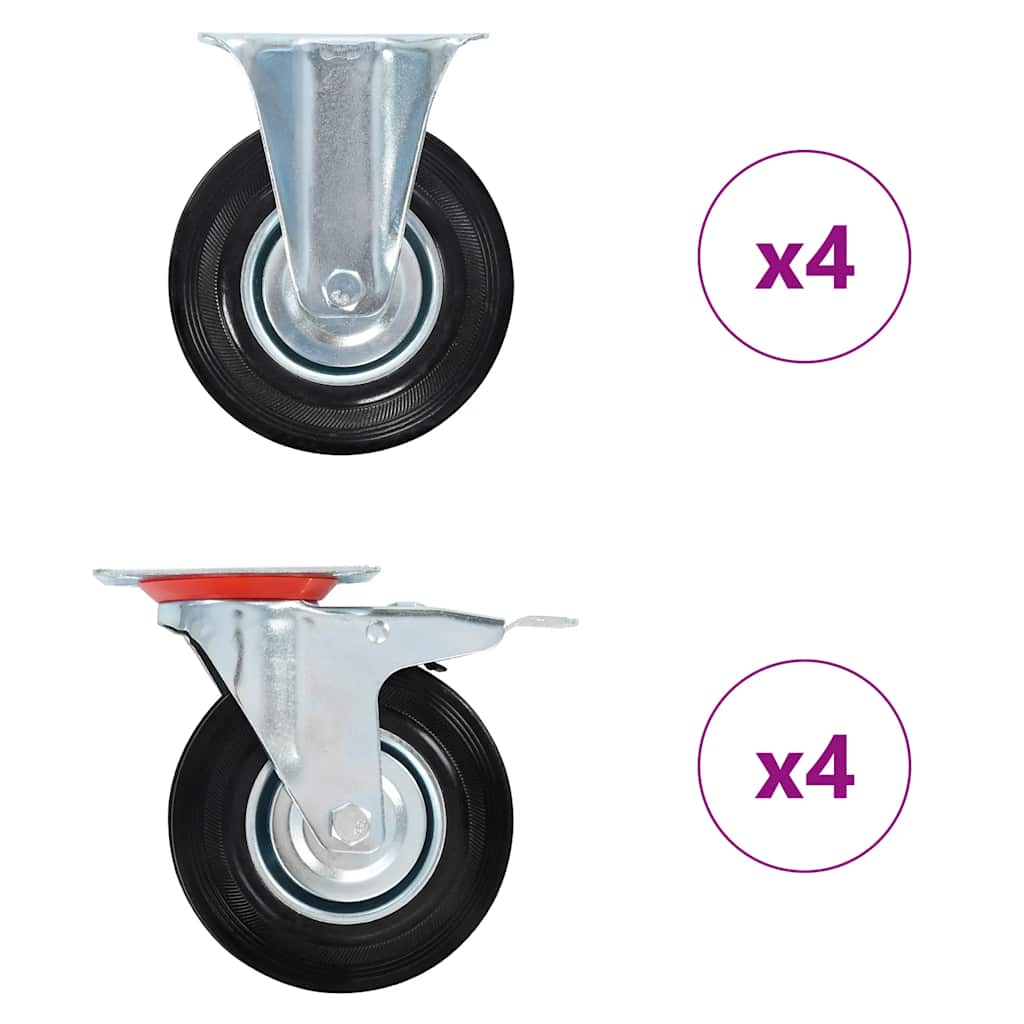 Vidaxl 8 st wielen 125 mm