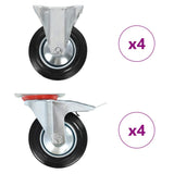 VidaXL 8 szt. kółek 160 mm