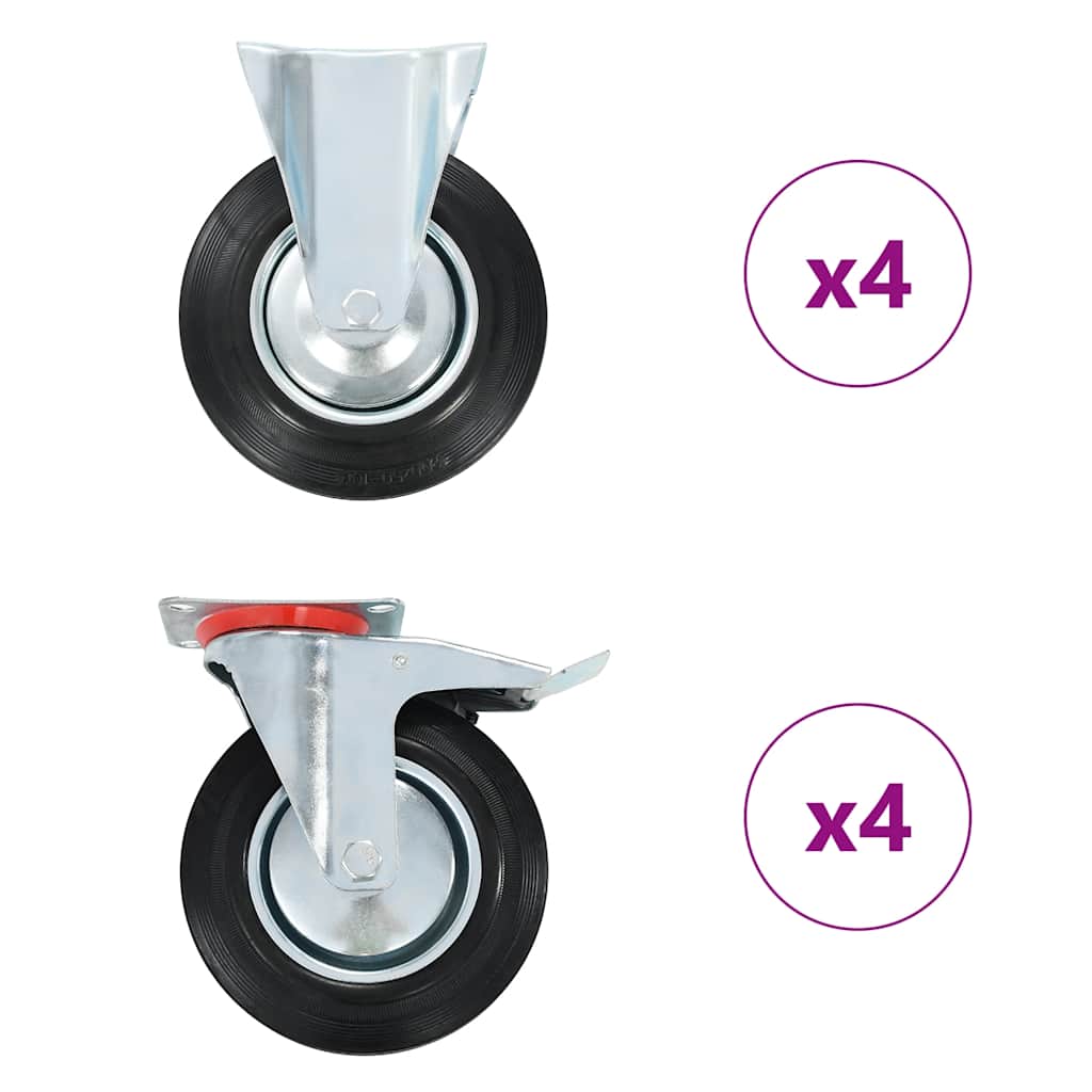 VidaXL 8 szt. kółek 200 mm