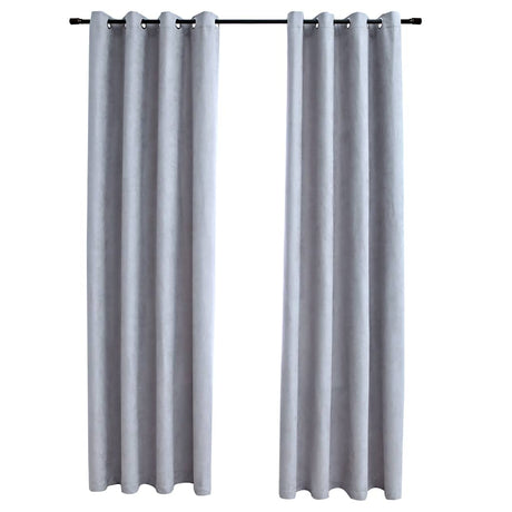 Kurtyna vidaxl potępiająca metalowe pierścienie 2 ST 140x225 cm szary