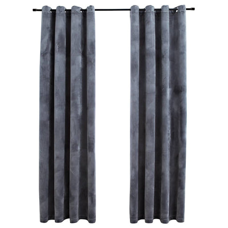 Vidaxl Curning Pierinki 2 ST 140x175 cm Velvet antracyt