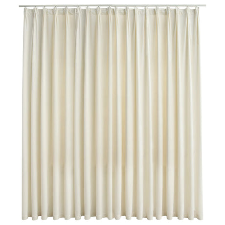 Vidaxl Curtain Blackout z haczykami 290x245 cm aksamitne krem