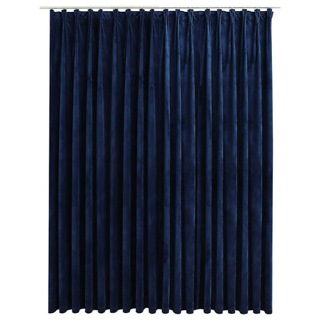 Zaciemnienie zasłony vidaxl z haczykami 290x245 cm aksamitne niebieskie