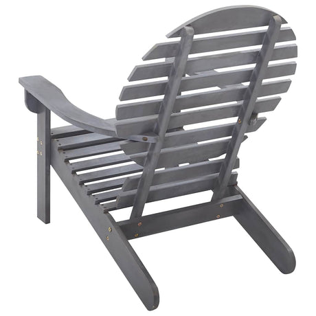 Vidaxl stoel adirondack massief acaciahout grijs
