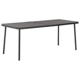 Vidaxl tuintafel 180x83x72 cm staal donkergrijs