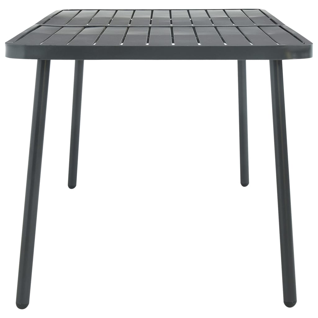 Vidaxl tuintafel 180x83x72 cm staal donkergrijs