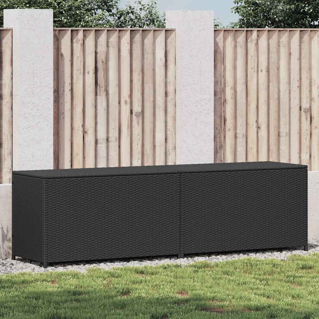 Vidaxl tuinbox 200x50x60 cm poly rattan zwart