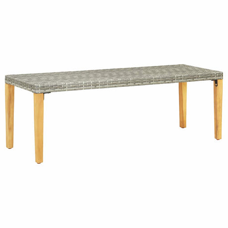 Vidaxl tuinbank 80 cm poly rattan grijs