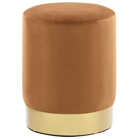 Vidaxl kruk fluweel 28 x 36 cm bruin en goudkleurig