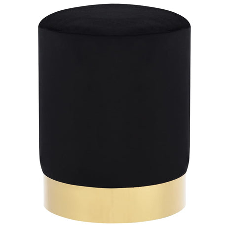 Vidaxl kruk fluweel 28 x 36 cm zwart en goudkleurig