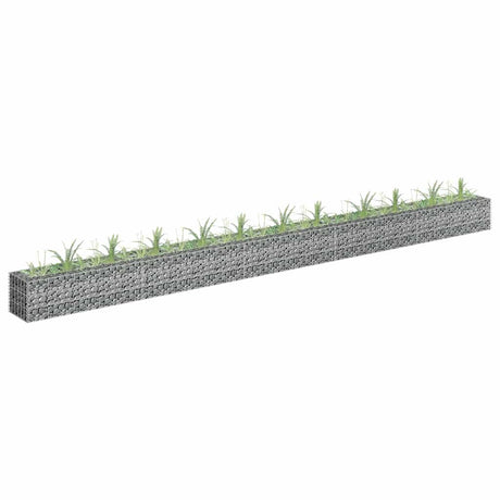 Vidaxl Gabion Planning Box Zniesiony 450x30x30 cm ocynkowana stal