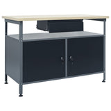 Vidaxl Workbench 120x60x85 cm stalowa czarna
