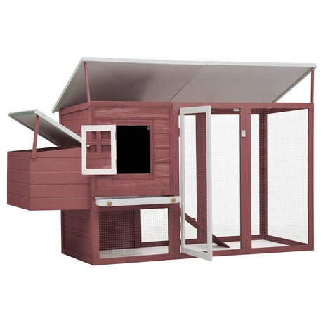 Vidaxl kurczak z nocnym loft drewniany brąz