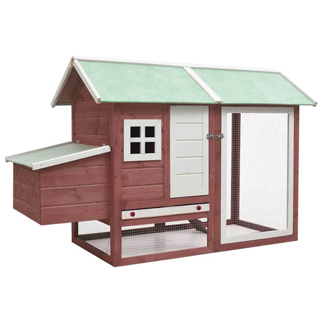 Vidaxl kurczak Coop 170x81x110 cm stałą sosną i mokę sosny