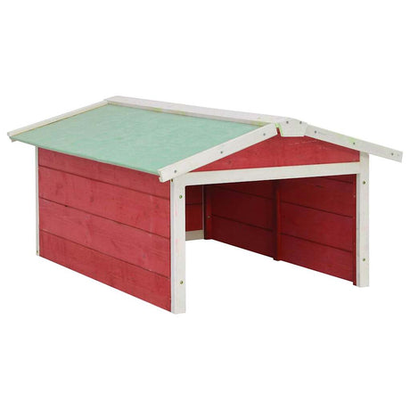 Daszek Vidaxx do kosiarki 72x87x50 cm drewno sosnowe czerwono-białe