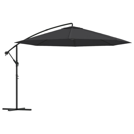 Pływający parasol Vidaxl z aluminiowym słupkiem 350 cm czarny