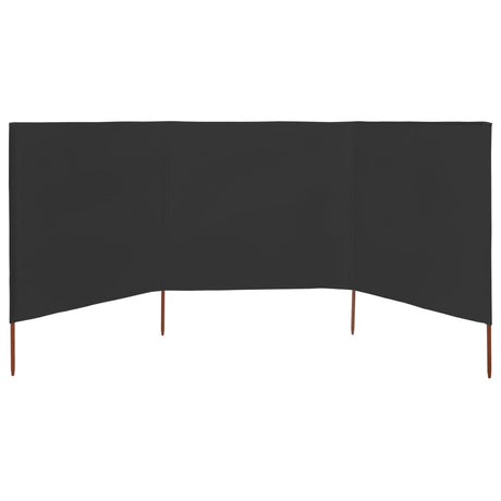 Ochrona przed wiatrem Vidaxx 3-panelowa tkanina o wymiarach 400x160 cm w kolorze antracytowym