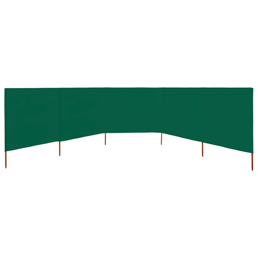 Vidaxl Sandshield 5 paneli 600x80 cm tkanin zielony